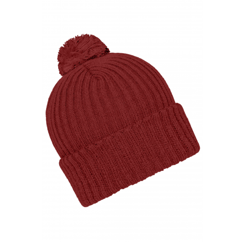 Knitted Cap with Pompon