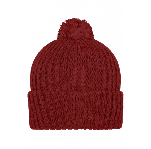 Knitted Cap with Pompon