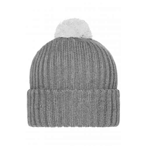 Knitted Cap with Pompon