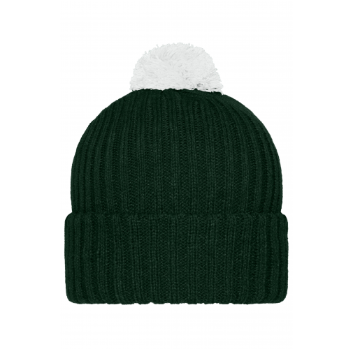 Knitted Cap with Pompon