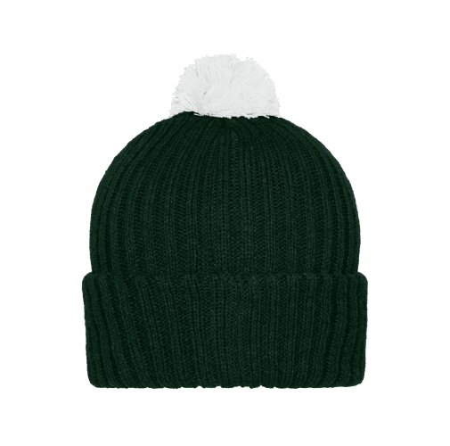 Knitted Cap with Pompon