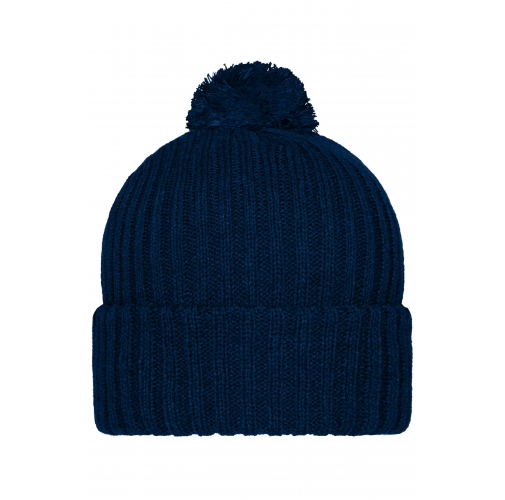 Knitted Cap with Pompon