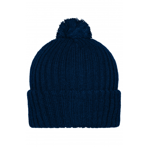 Knitted Cap with Pompon