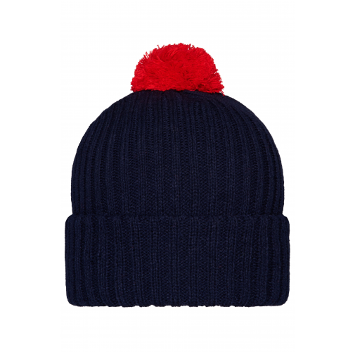 Knitted Cap with Pompon