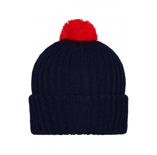 Knitted Cap with Pompon