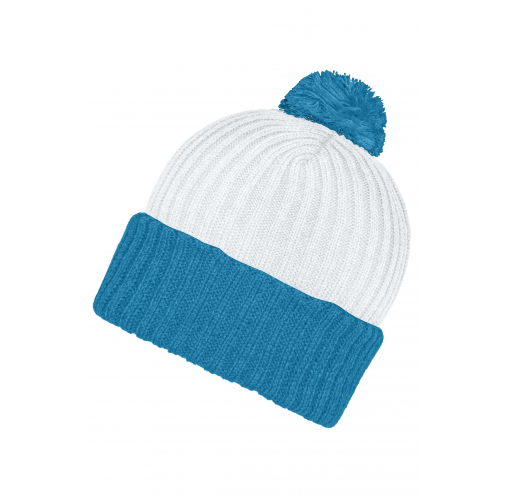 Knitted Cap with Pompon