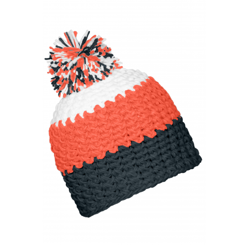 Crocheted Cap with Pompon