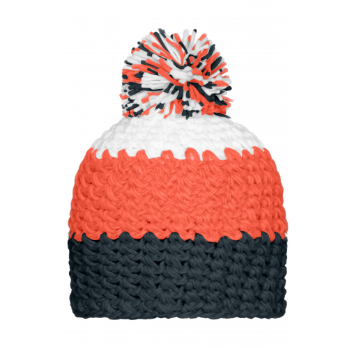 Crocheted Cap with Pompon