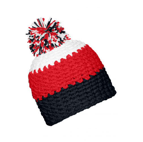 Crocheted Cap with Pompon