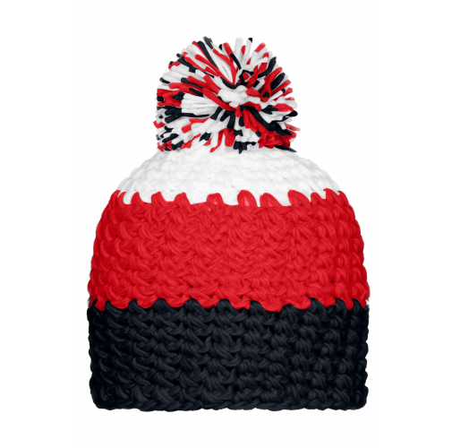 Crocheted Cap with Pompon