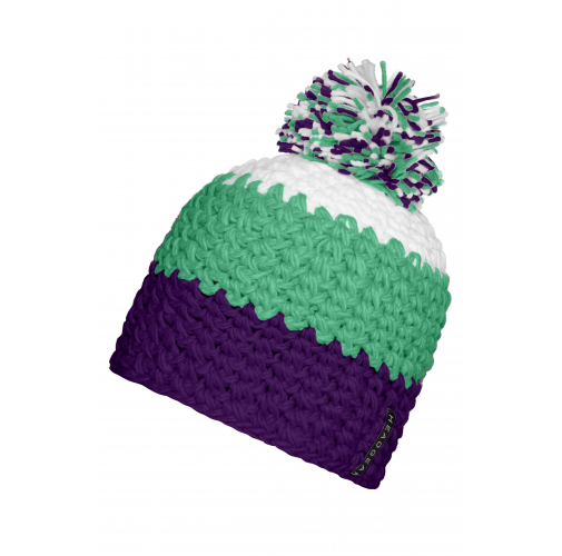 Crocheted Cap with Pompon