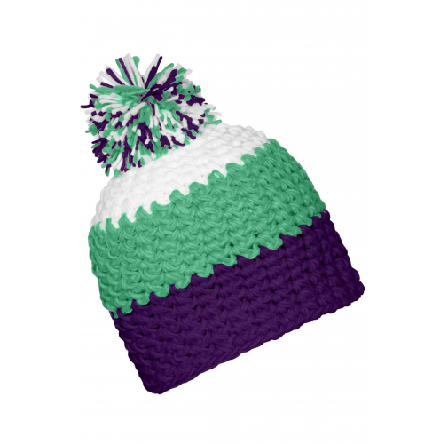 Crocheted Cap with Pompon