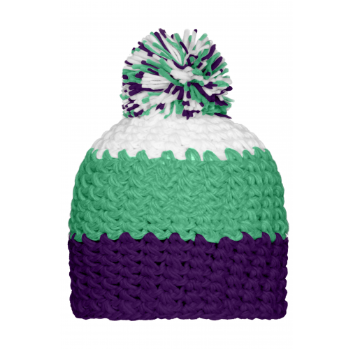 Crocheted Cap with Pompon