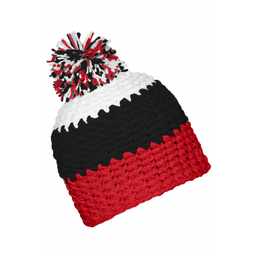 Crocheted Cap with Pompon