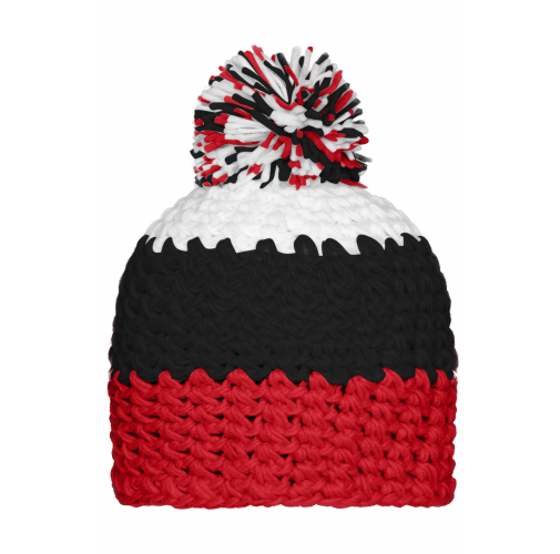 Crocheted Cap with Pompon