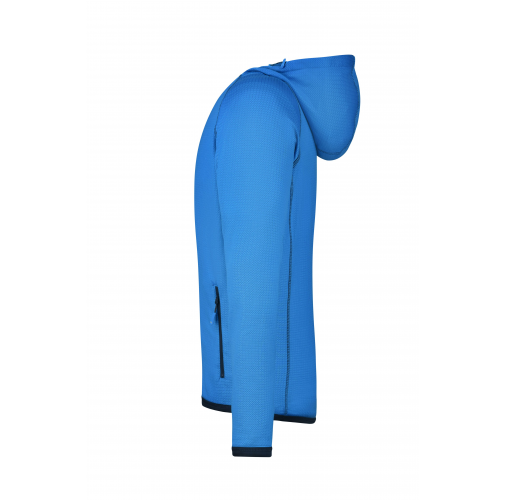 aqua/navy Men's Hooded Fleece