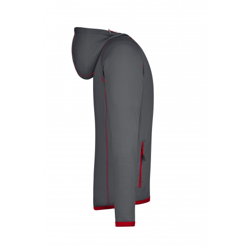 carbon/red Men's Hooded Fleece