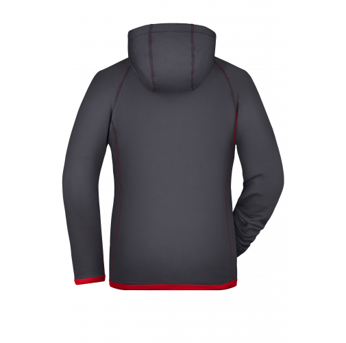 carbon/red Men's Hooded Fleece