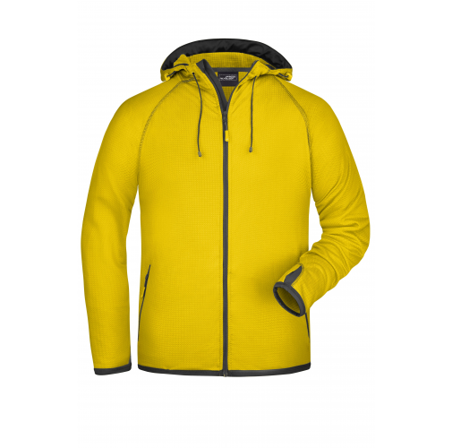 yellow/carbon Men's Hooded Fleece