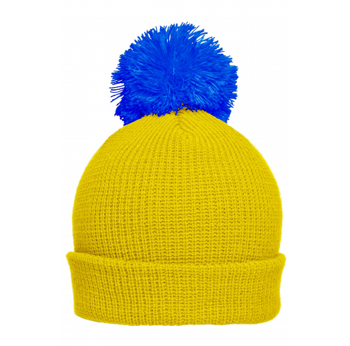Pompon Hat with Brim