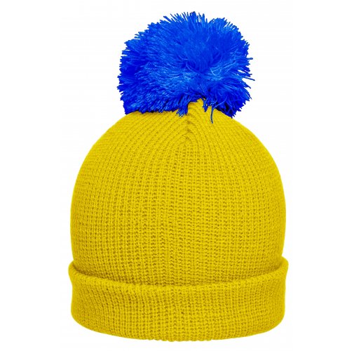 Pompon Hat with Brim