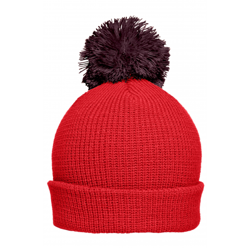 Pompon Hat with Brim