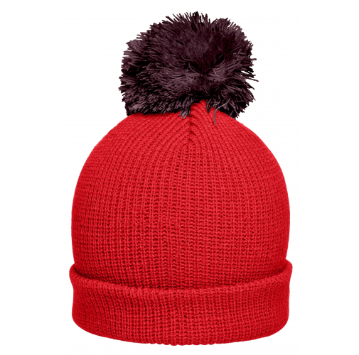 Pompon Hat with Brim