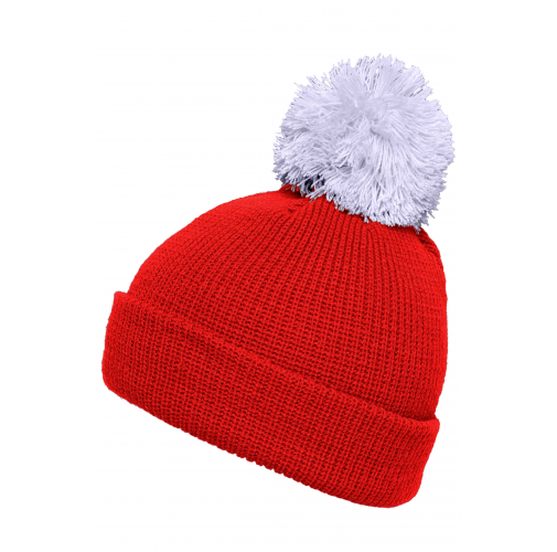 Pompon Hat with Brim