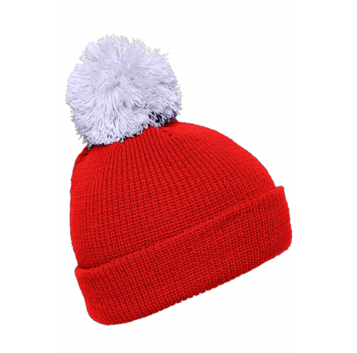 Pompon Hat with Brim