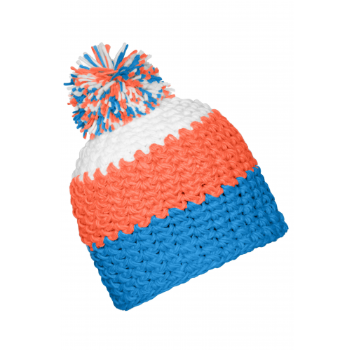Crocheted Cap with Pompon