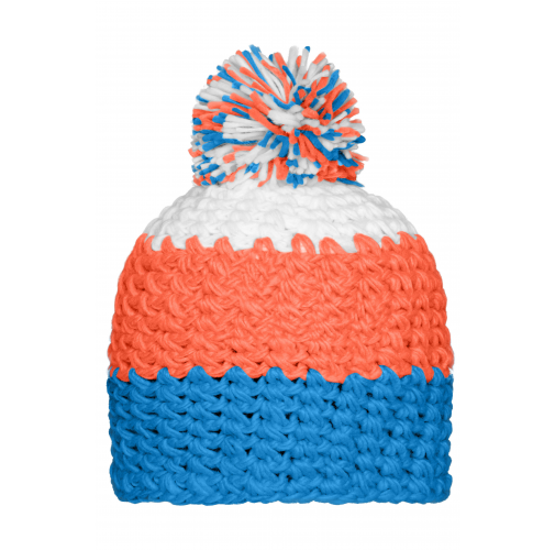 Crocheted Cap with Pompon