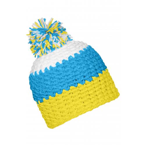 Crocheted Cap with Pompon