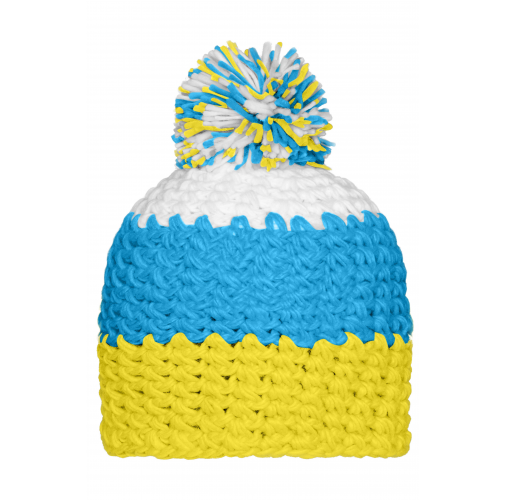 Crocheted Cap with Pompon
