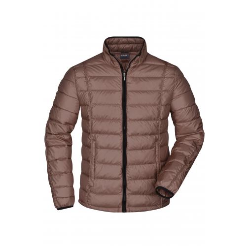 coffee/black Men's Quilted Down Jacket