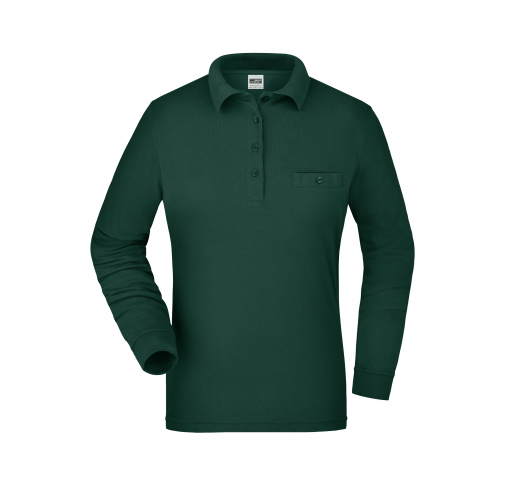 Ladies\' Workwear Polo Pocket Longsleeve