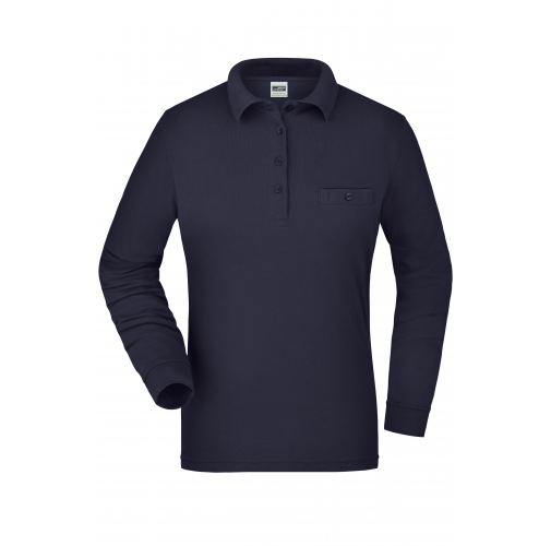 Ladies\' Workwear Polo Pocket Longsleeve