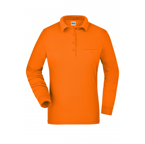 Ladies\' Workwear Polo Pocket Longsleeve