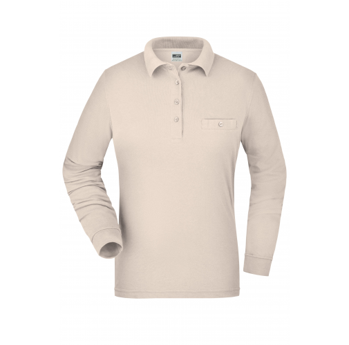 Ladies\' Workwear Polo Pocket Longsleeve
