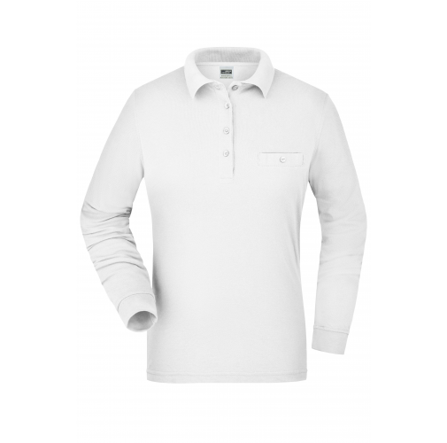 Ladies\' Workwear Polo Pocket Longsleeve