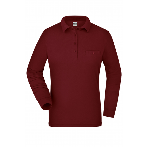 Ladies\' Workwear Polo Pocket Longsleeve