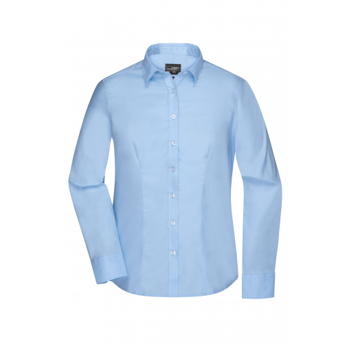 Ladies\' Shirt Long-Sleeved Micro-Twill