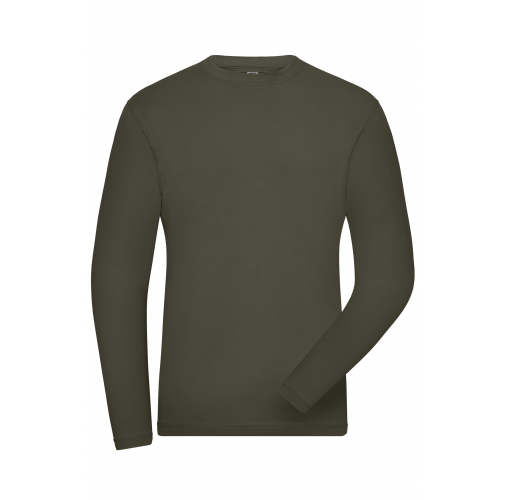 Men\'s BIO Stretch-Longsleeve Work - SOLID - OCS Blended