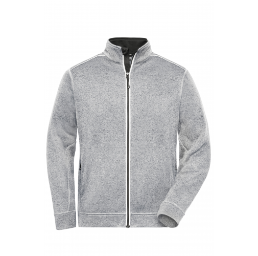 Men\'s Knitted Workwear Fleece Jacket - SOLID -