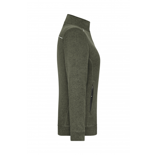 Ladies\' Knitted Workwear Fleece Jacket - SOLID -