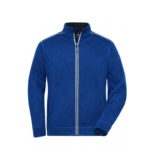 Men\'s Knitted Workwear Fleece Jacket - SOLID -