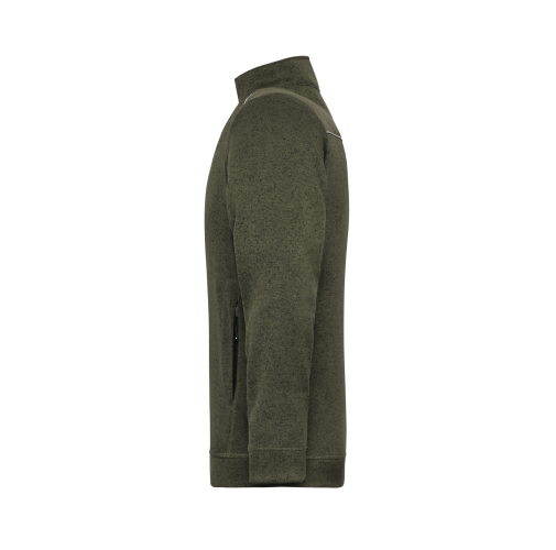 Men\'s Knitted Workwear Fleece Jacket - SOLID -