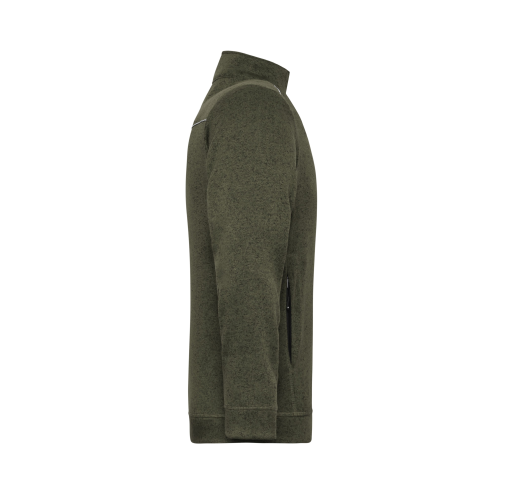 Men\'s Knitted Workwear Fleece Jacket - SOLID -