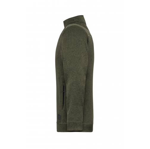 Men\'s Knitted Workwear Fleece Jacket - SOLID -