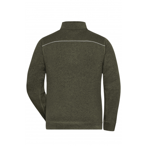 Men\'s Knitted Workwear Fleece Jacket - SOLID -