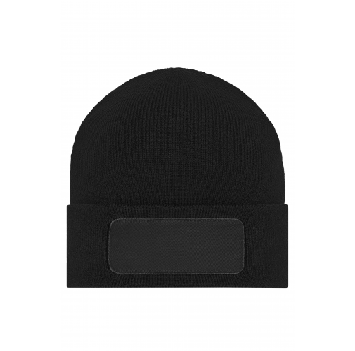 Knitted Beanie with Patch (10cm x 5cm)